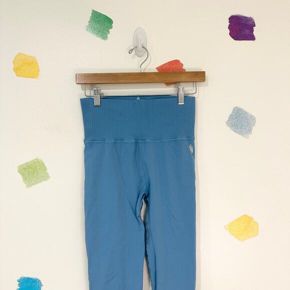 Free People Pants - M L Free People Movement Blue Good Karma Leggings